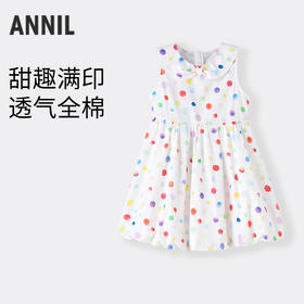 【实体店同款】女童无袖梭织连衣裙夏季新款安奈儿童装XG523683