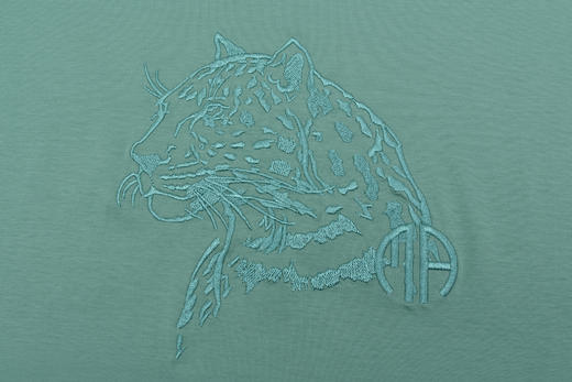 Marco Azzali 豹头刺绣短袖T恤 TY58210D7 商品图2