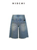 HIDEMI 都市单宁系列多重水洗毛边做旧感牛仔中裤短裤 商品缩略图9