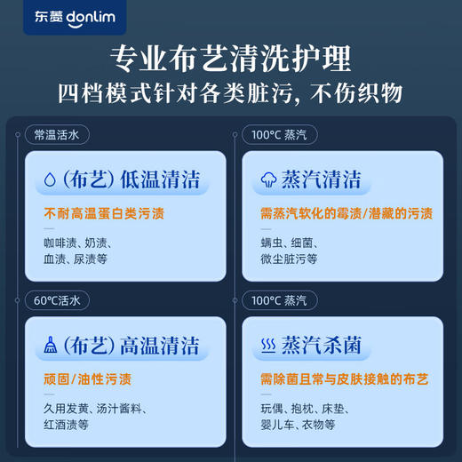 东菱（Donlim）多功能清洁机 高温蒸汽清洁机 家用厨房布艺窗帘地毯清洗机 干湿两用吸尘器DL-7901 商品图4