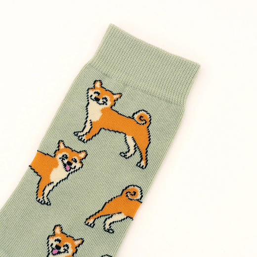 北京仓｜Coucou Suzette-Shiba-柴犬 中筒袜［法国设计师］ 商品图3