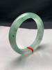 612636，57.6圈口，冰飘绿正圈平安镯，底子冰胶有光感，飘晴绿花色，颜色清爽淡雅 商品缩略图1