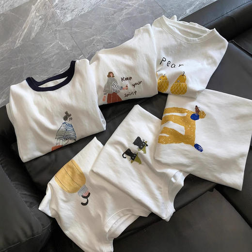 雪花竹节棉春季可爱印花减龄短袖T恤2025春百搭半袖！ 商品图4