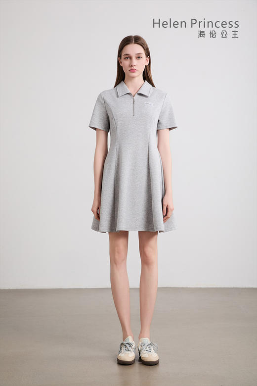 POLO领拉链短款连衣裙 商品图5