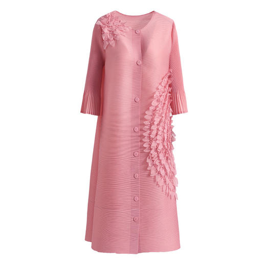 妈妈装气质洋气连衣裙，小个子显瘦褶皱大码胖mm衬衫裙HR-XLS1159 商品图1