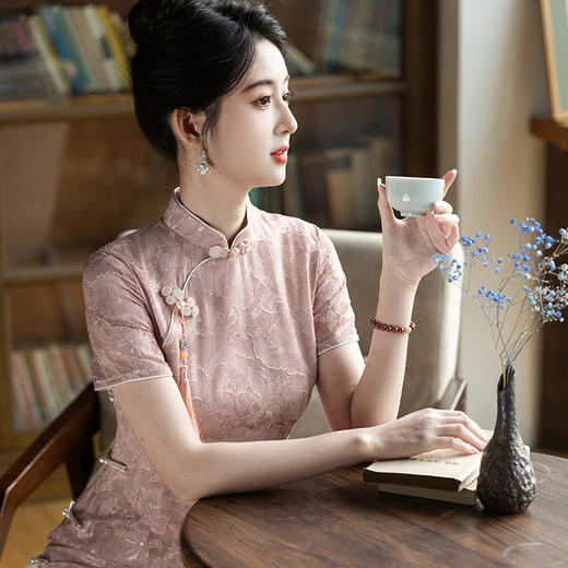 改良复古民国风，新中式气质高端年轻款旗袍MLS7191 商品图2