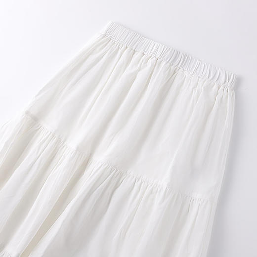 洛诗琳20725春夏新款重工蕾丝精致优雅白色半身裙女25278 商品图3