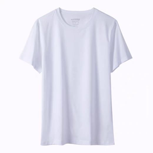 SCHIESSER德国舒雅高端铂雅男士100%埃及100S丝光棉圆领短袖95/24844M 商品图5