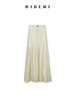 HIDEMI进口醋酸纱线色织混纺半手工打缆高腰设计感压褶工艺裙裤阔腿裤 乌木棕/杏仁绿 商品缩略图5