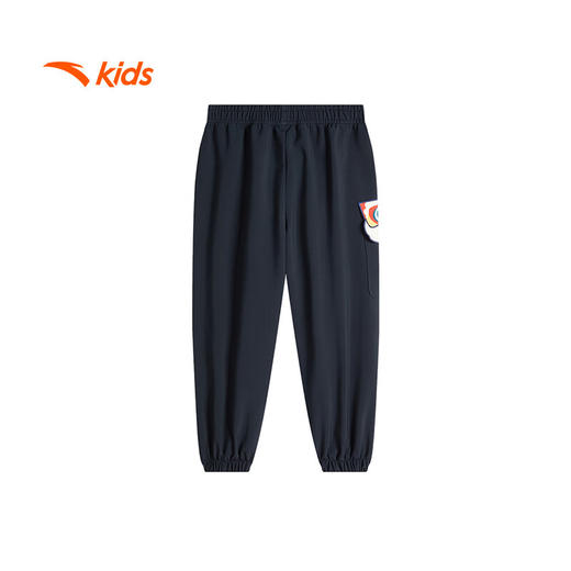 安踏儿童裤子男小童橡韧冬季加绒保暖梭织运动长裤352519722 商品图1