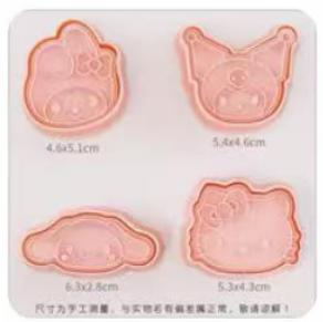 3D卡通迷你三丽鸥饼干模具4件*1套 商品图0