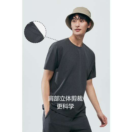 棉仓363801022-微肌理棉感吸湿快干微宽松短袖T恤 商品图3