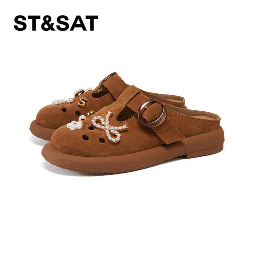 【精选牛皮】星期六棕韵绮饰复古洞洞勃肯鞋SSD2114395 商品图8