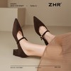 ZHR复古尖头浅口单鞋女2025新款洋气玛丽珍女鞋百搭通勤粗跟鞋子 商品缩略图9