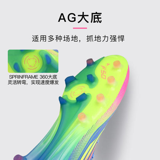 小李子ADIDAS阿迪达斯F50 ELITE高端AG短钉足球鞋成人男IE1264 商品图2