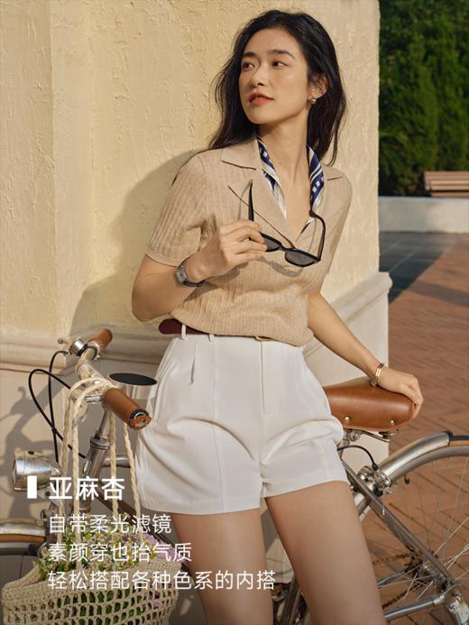 丝棉混纺翻驳领polo毛衫FCF1WST027 商品图6