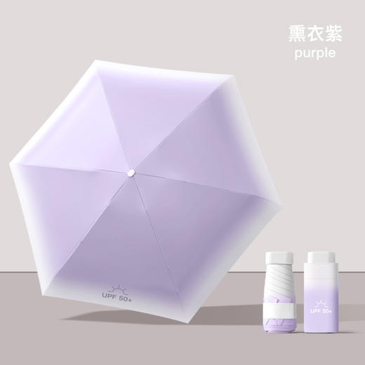 雀说太阳伞手动迷你防晒防紫外线遮阳伞女六折渐变超轻卡片伞小巧便携AL0018 商品图6