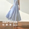 【严选】诗凡黎气质飘逸白色半身裙25夏新款高腰a字显瘦中长小个子百褶裙7G4240161 商品缩略图2