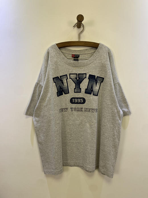 90年代 Vintage NY NEWS 纽约时报 美国制 贴布绣 短袖T恤 _SST(L) 商品图0
