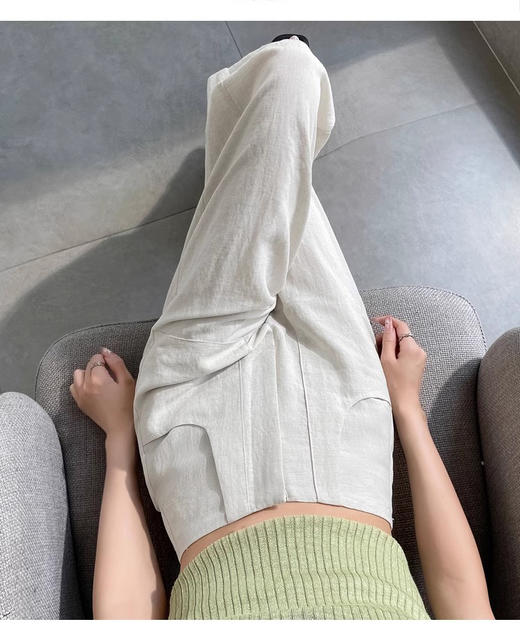 裁缝学苑AS466高腰亚麻阔腿裤纸样女装窄版直筒拖地裤版型图纸 商品图3