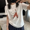 雪花竹节棉春季可爱印花减龄短袖T恤2025春百搭半袖！ 商品缩略图5