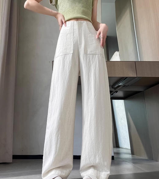 裁缝学苑AS466高腰亚麻阔腿裤纸样女装窄版直筒拖地裤版型图纸 商品图5