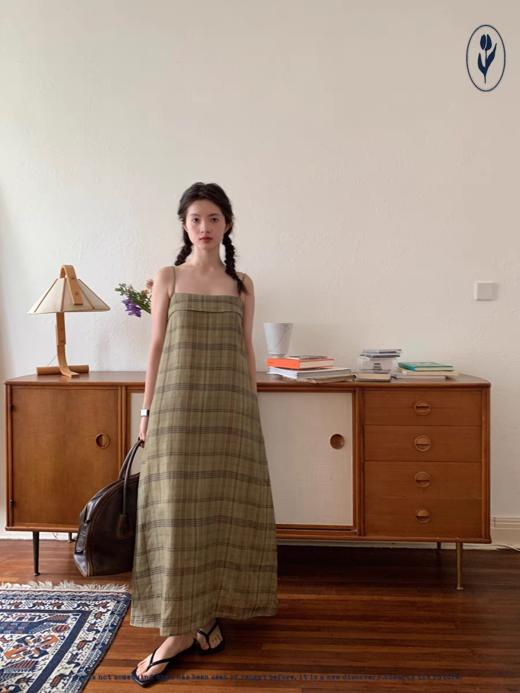 shyshystill/shy202305053/经典利落剪裁亚麻吊带裙 商品图2