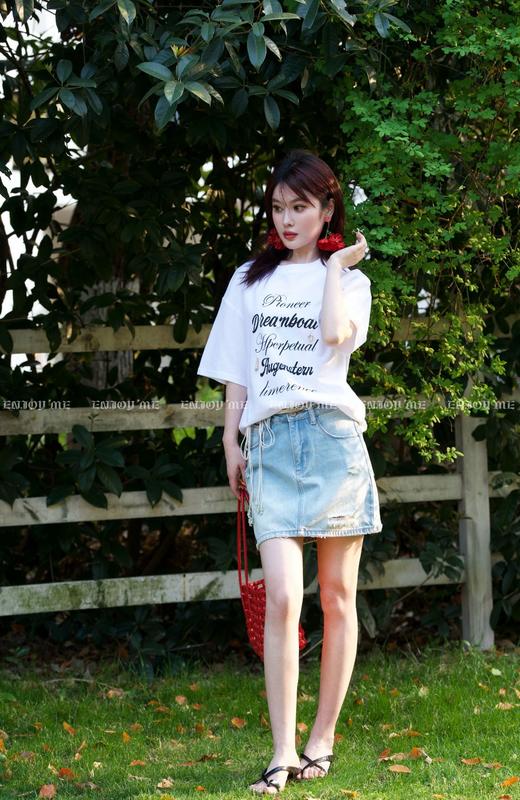 【门店同款】ENJOY夏季都市漫游贝壳字母T恤 162253001 商品图14