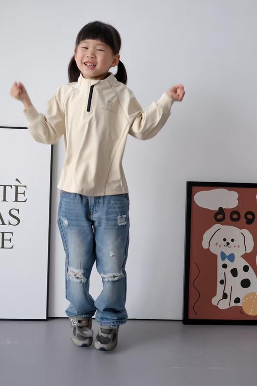 2025四季男女儿童户外半拉链外套!裸感吸湿排汗速干长袖运动T四色! 商品图3