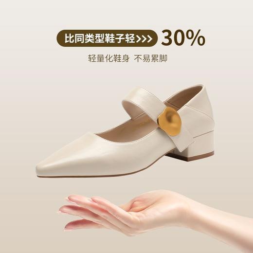 ZHR则则尖头玛丽珍鞋2025新款气质爆款法式单鞋高级女鞋一鞋两穿 商品图5
