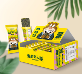 海狸先生芝麻海苔夹心脆片儿童即食休闲海味零食