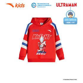 安踏儿童卫衣男童宝宝连帽套头衫2025春小童奥特曼IP萌趣352519713