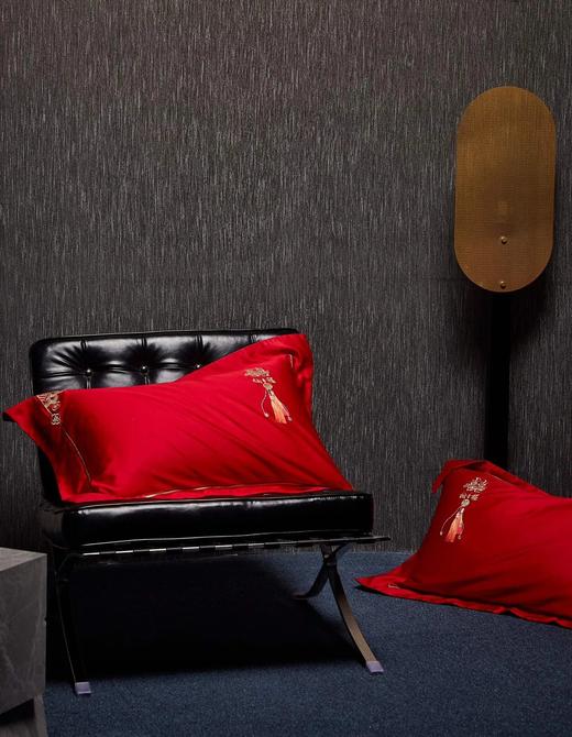 【高端婚庆】 双喜刺绣80支新疆长绒棉 婚礼四件套 商品图3