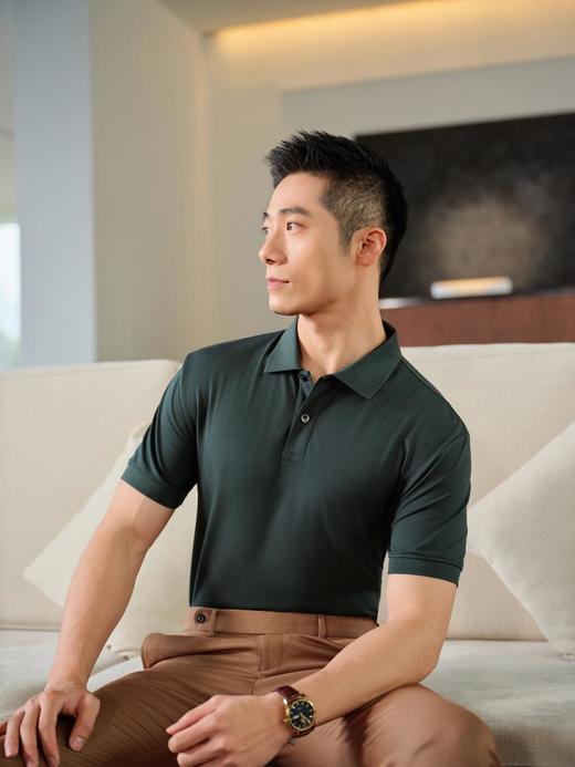美拉德系列冰珠长绒棉高端商务POLO衫 商品图8