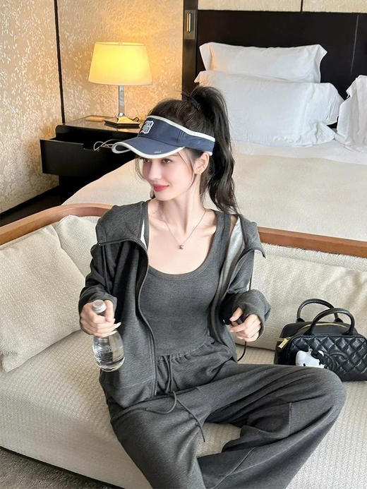 裁缝学苑AS460连帽卫衣套装纸样女装秋季短外套背心阔腿裤子版型图纸 商品图3