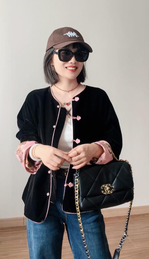 大唐芙蓉两面穿丝绒提花国风外套 商品图6