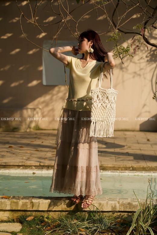 【门店同款】ENJOY夏季蕾丝褶皱蛋糕裙 162343727 商品图6