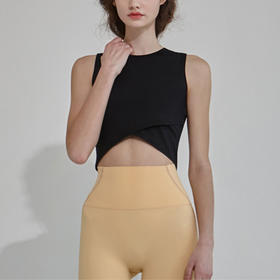 跃牌【洛水之神系列】瑜伽服背心女舒适健身上衣交叉时尚无袖跑步修身运动背心LN24