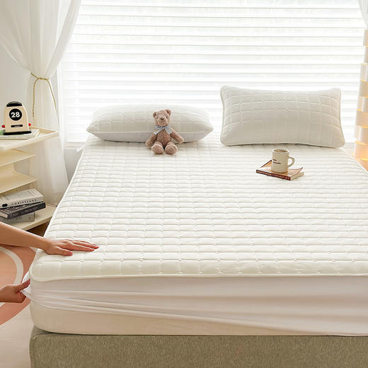 COUNTSHEEP数羊 贡棉夹棉床笠（通用款）150*200cm 商品图0