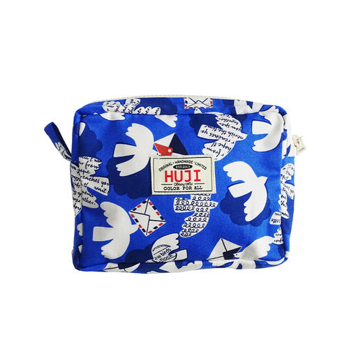 HUJI祤集Motley收纳包插画花与鸟 商品图1