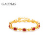 GAONAS  红色经典设计华丽美金色手链 11327SR 商品缩略图1
