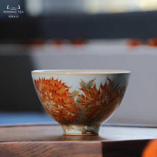 问鼎汝瓷鼎峰系列天青鸿声杯（雍容华贵） 商品图0