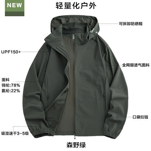 夏季新款【冰丝防晒衣】轻薄透气皮肤衣 upf50+防紫外线防晒服男 国庆国庆出游 商品图11
