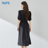 NUTS夏季新品时尚优雅气质圆领收腰显瘦短袖连衣裙323101003B 商品缩略图6