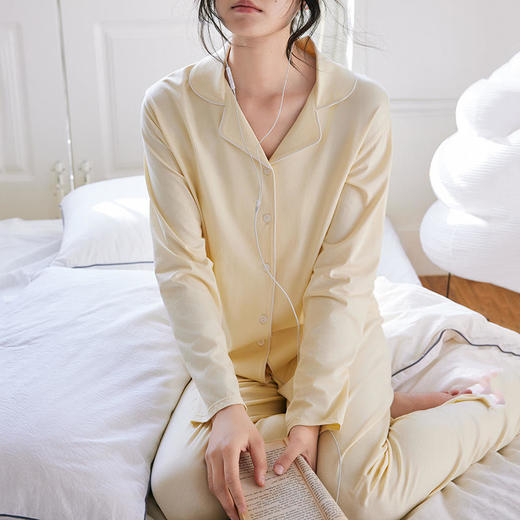 桑蚕丝·开襟家居服 | 棉+桑蚕丝混纺 爽滑亲肤 手感细腻 柔软透气 商品图3