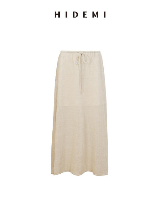 HIDEMI进口针织亚麻纱线自然肌理感背心半裙极简套装 背心/半裙 商品图12