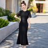 法式小香风连衣裙2025夏季新款气质名媛收腰显瘦轻熟风蕾丝小黑裙HR-BBL2533 商品缩略图0