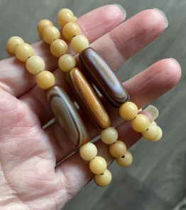 JS（小白）天然玛瑙天眼手串