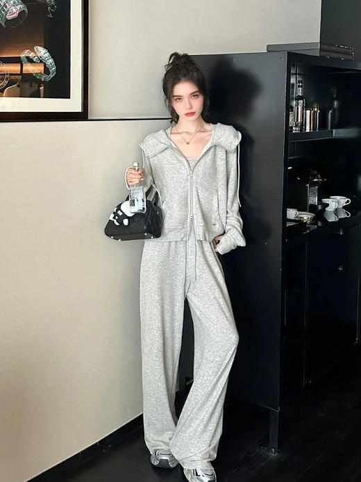 裁缝学苑AS460连帽卫衣套装纸样女装秋季短外套背心阔腿裤子版型图纸 商品图2