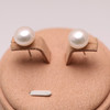 美裕珍珠精致珍珠耳钉耳扣馒头珠经典一根针钉10-11mm送礼必备 商品缩略图2
